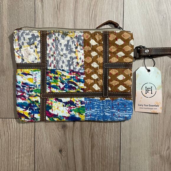 Hopofly Bags Upcycled Travel Bag Clutch New - Picture 1 of 6